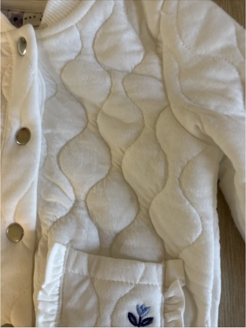 Toddler Max Studio Kids White Snap Floral Light Jacket 12m (1188)
